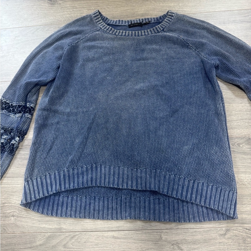 Blu Pepper blue Sweater with Lace Accents - Picture 2 of 9